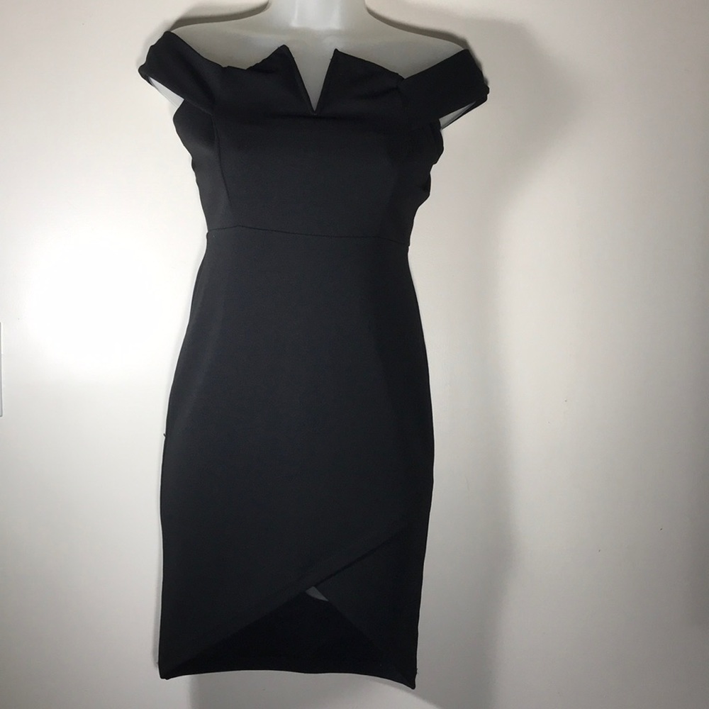 Little Black mini Dress Vintage Body Con cocktail S